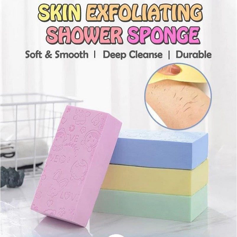 Exfoliating Shower Sponge (SG Seller) - Deep Cleanse & Remove Dead Skin